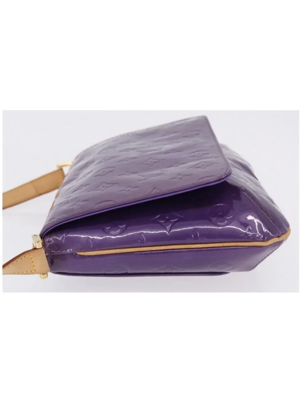 Authentic LOUIS VUITTON Monogram Vernis Thompson Street Purple Viole M91095
